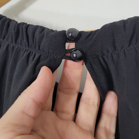 💕 Black Sleeveless Peek a Boo Neck Waist Tie Maxi Dress Plus Size 26/28W - Picture 7 of 11